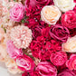 24" Pre-Arranged Silk Floral Centerpiece in Mixed Pink & White - Artificial Rose, Hydrangea & Peony 