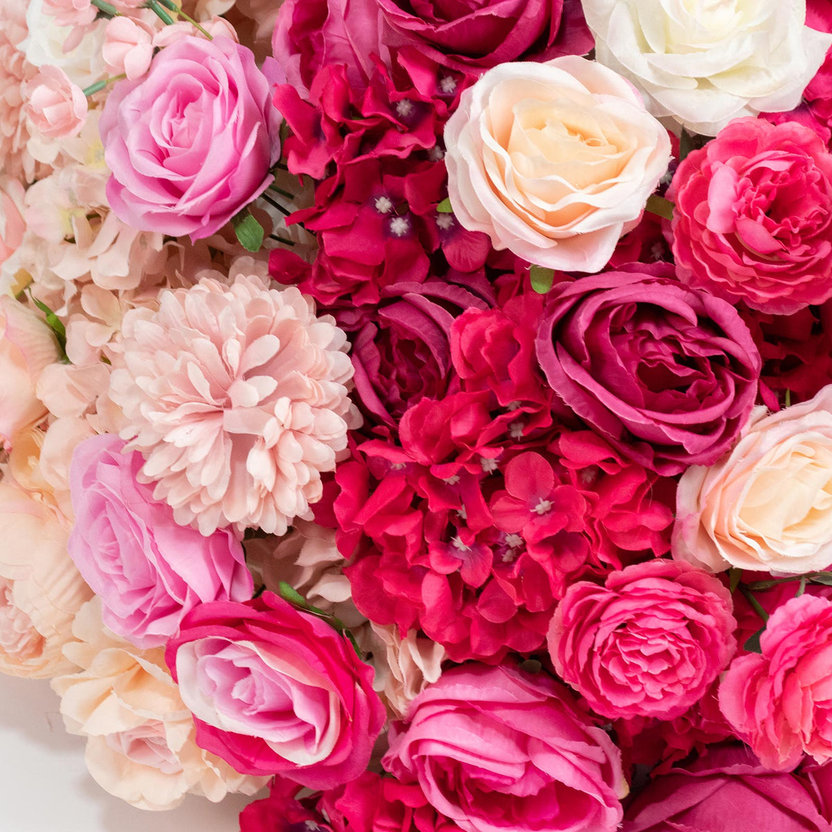 24" Pre-Arranged Silk Floral Centerpiece in Mixed Pink & White - Artificial Rose, Hydrangea & Peony 