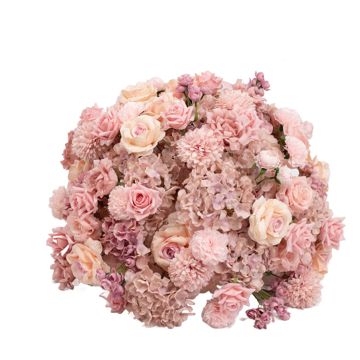 Pre-Arranged Silk Flower Grand Centerpiece in Mixed Dusty Rose – 30" Artificial Rose, Hydrangea & Ch