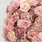 Pre-Arranged Silk Flower Grand Centerpiece in Mixed Dusty Rose – 30" Artificial Rose, Hydrangea & Ch