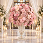 Pre-Arranged Silk Flower Grand Centerpiece in Mixed Dusty Rose – 30" Artificial Rose, Hydrangea & Ch