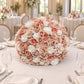 Pre-Arranged Silk Flower Grand Centerpiece in Mixed Dusty Rose & White – 30" Artificial Rose, Hydran