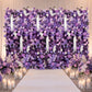 8ft x 4ft Roll Up Flower Wall Panel Backdrop - Mixed Lavender Lilac Silk Roses, Hydrangeas & Chrysan