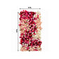 8ft x 4ft Roll Up Flower Wall Panel Backdrop - Mixed White, Pink & Red Silk Roses, Hydrangeas & Peon