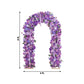 Artificial Flower Arch Backdrop Mixed Lavender Lilac 4ft x 8ft Silk Roses, Hydrangeas & Chrysanthemu