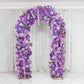 Artificial Flower Arch Backdrop Mixed Lavender Lilac 4ft x 8ft Silk Roses, Hydrangeas & Chrysanthemu