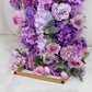 Artificial Flower Arch Backdrop Mixed Lavender Lilac 4ft x 8ft Silk Roses, Hydrangeas & Chrysanthemu