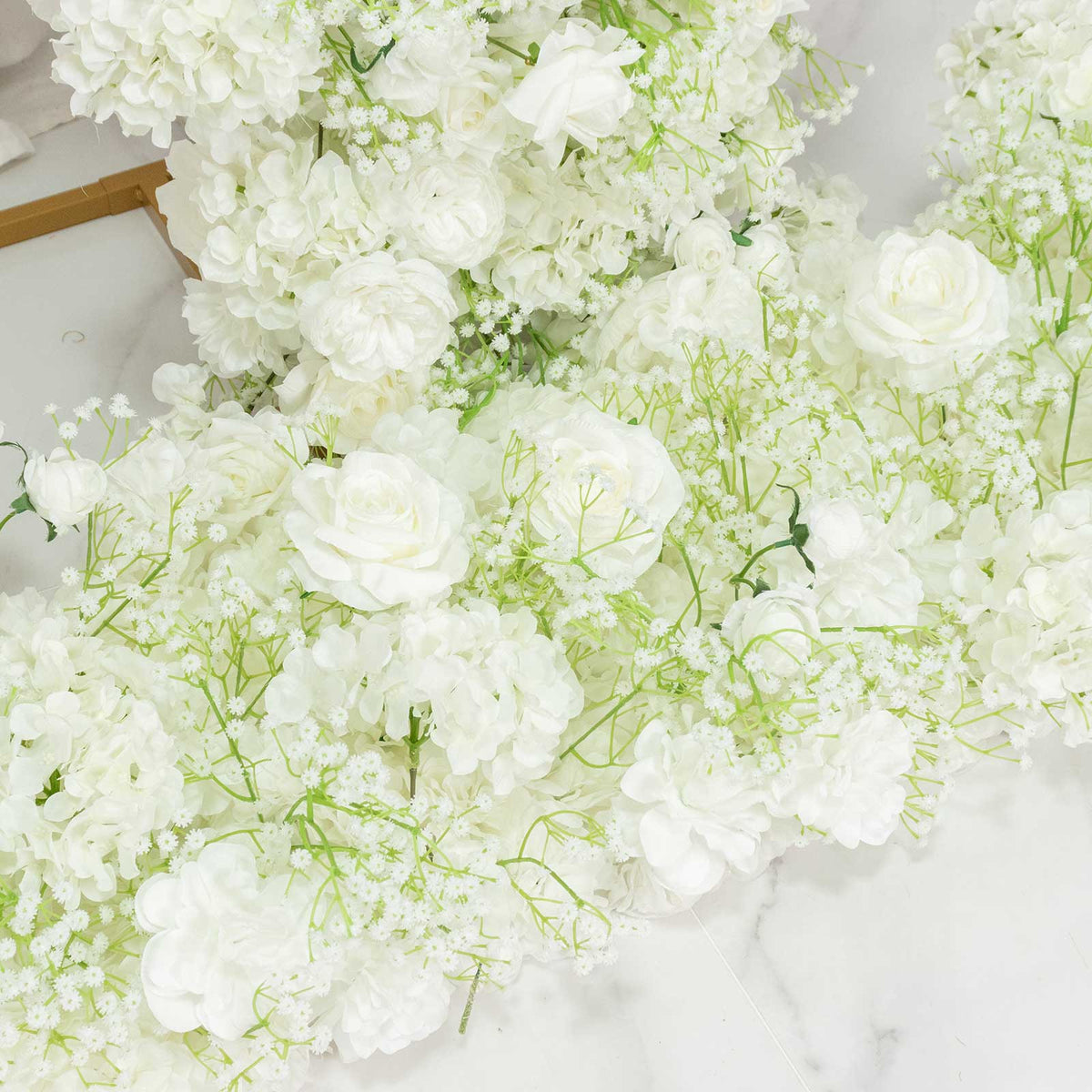 Pre-Arranged Silk Flower Grand Centerpiece White – 30" Artificial Rose Flower Ball Bouquet for Weddi
