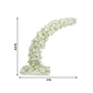 Artificial Silk Floral Backdrop for 6.5ft Half Crescent Wedding Arch – Foam-Backed Flower Arch in Wh