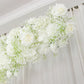 Artificial Silk Floral Backdrop for 6.5ft Half Crescent Wedding Arch – Foam-Backed Flower Arch in Wh