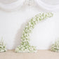 Artificial Silk Floral Backdrop for 6.5ft Half Crescent Wedding Arch – Foam-Backed Flower Arch in Wh