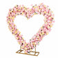 Heart Floral Arch Backdrop – 7ft Blush Artificial Silk Rose, Peony & Hydrangea Flower Arrangement fo