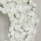 Heart Floral Arch Backdrop – 7ft White Artificial Silk Rose, Peony & Hydrangea Flower Arrangement fo