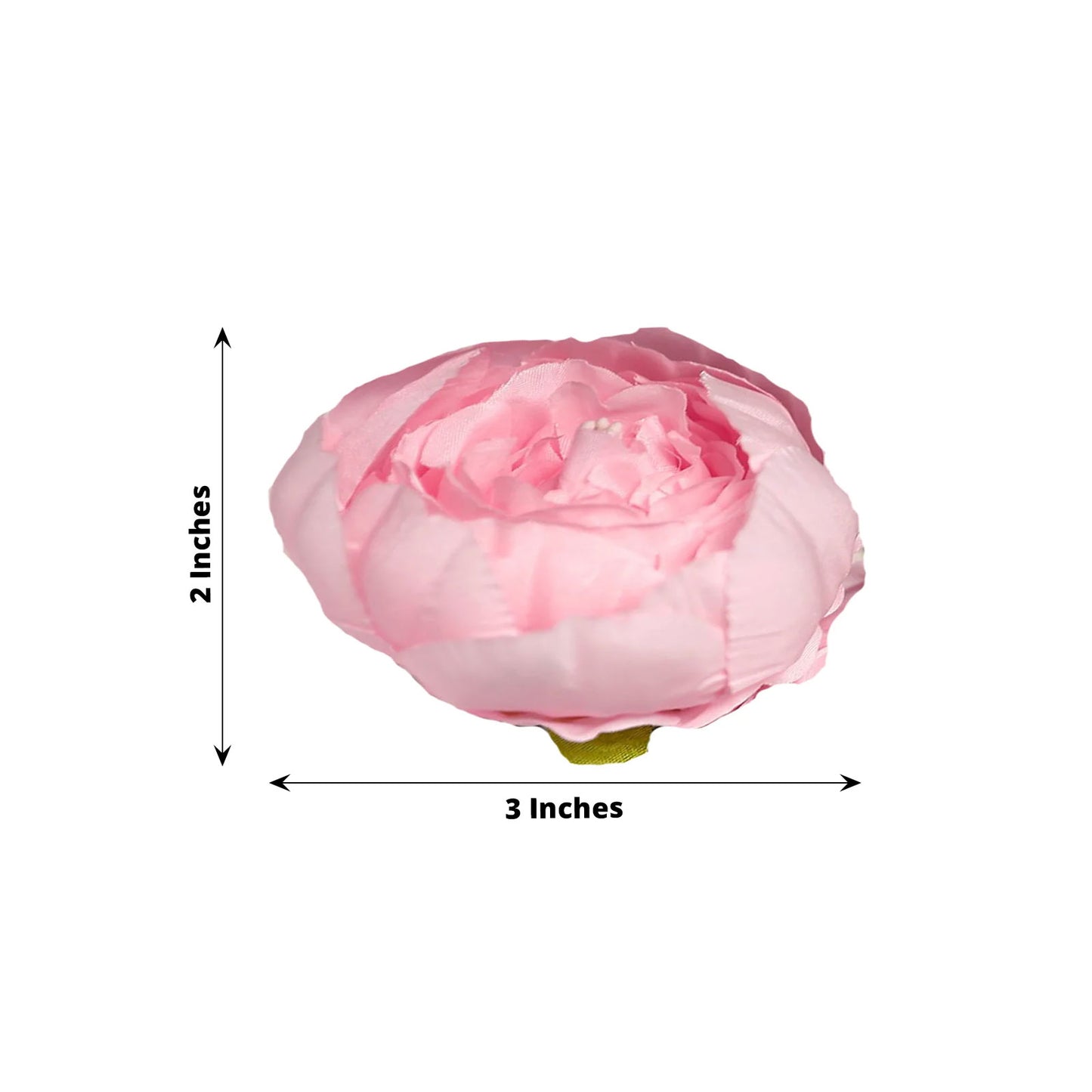10 Pack | 3inch Pink Artificial Silk DIY Craft Peony Flower Heads