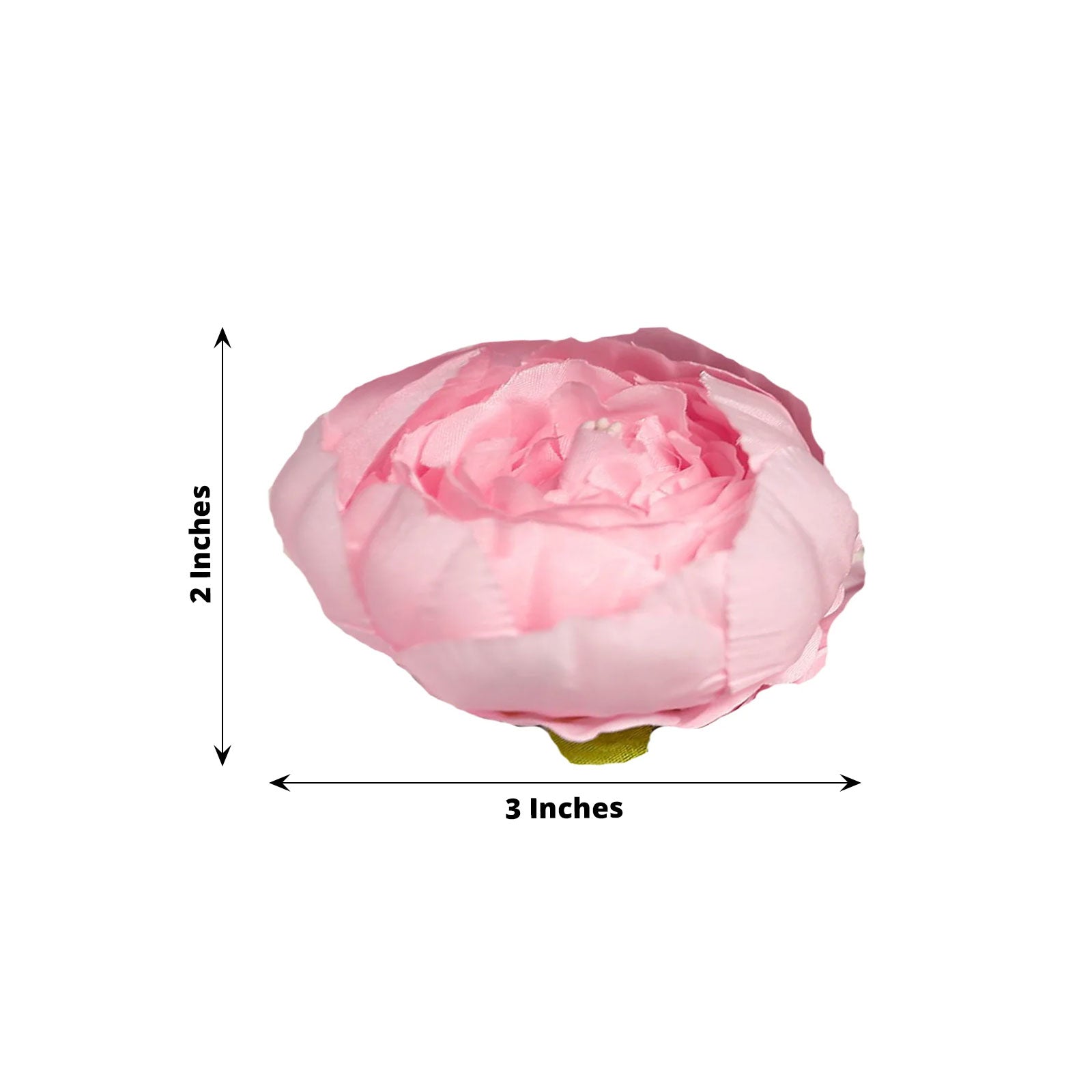 10 Pack | 3inch Pink Artificial Silk DIY Craft Peony Flower Heads