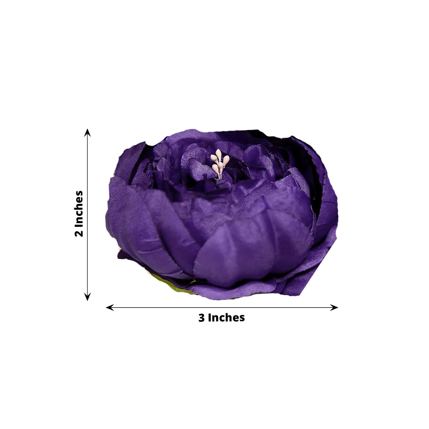 10 Pack | 3inch Purple Artificial Silk DIY Craft Peony Flower Heads
