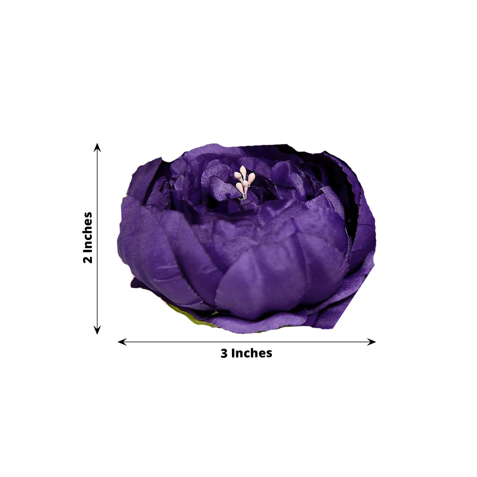 10 Pack | 3inch Purple Artificial Silk DIY Craft Peony Flower Heads