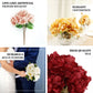 2 Bushes | 17" White Artificial Silk Peony Flower Bouquets, Real Touch Peonies Spray