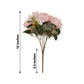 2 Pack 12" Blush Artificial Assorted Peony Flower Bouquets, Silk Floral Arrangements