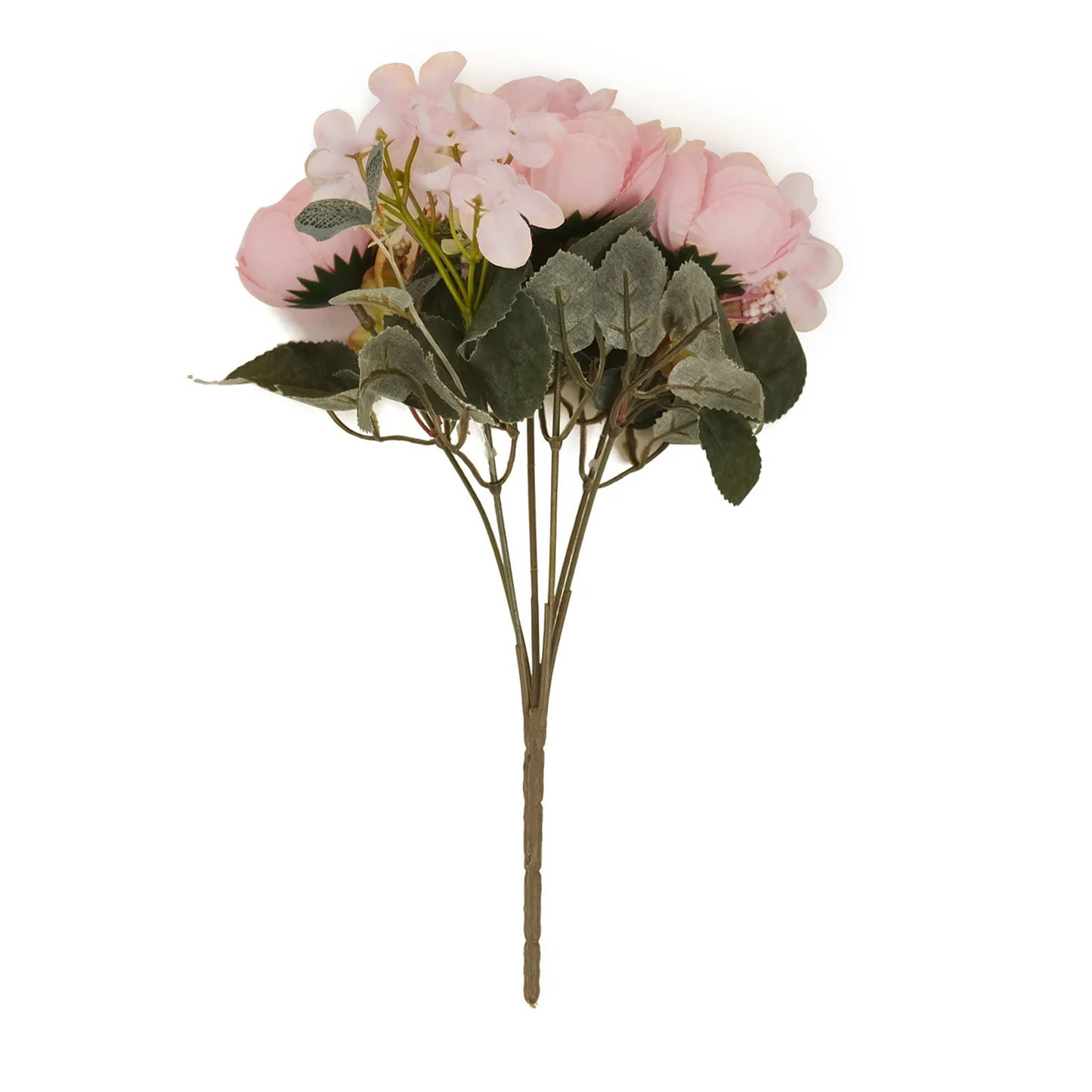 2 Pack 12" Blush Artificial Assorted Peony Flower Bouquets, Silk Floral Arrangements