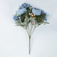 2 Pack Artificial Rose & Peony Floral Arrangements – 12" Dusty Blue Silk Bouquets for Weddings & Home Décor