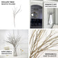 10 Pack | 37" Lifelike DIY Bendable Faux Flower Stem Craft Vase Decor, Decorative Artificial Willow Tree Branch Fillers
