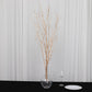 6 Pack Metallic Gold Extra Long Willow Tree Branches, 46" Natural Dried Birch Twigs Sticks Vase Fillers