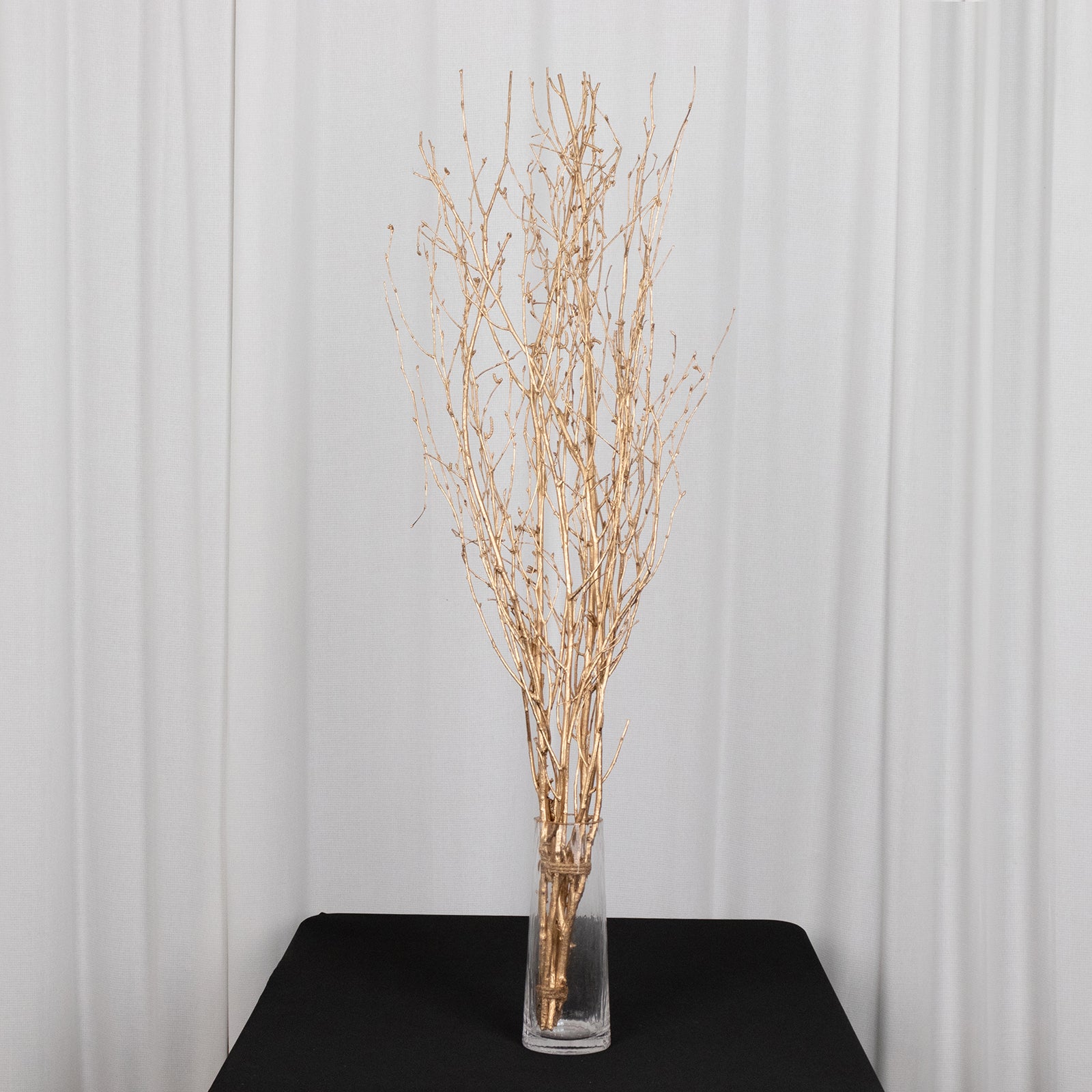 6 Pack Metallic Gold Extra Long Willow Tree Branches, 46" Natural Dried Birch Twigs Sticks Vase Fillers