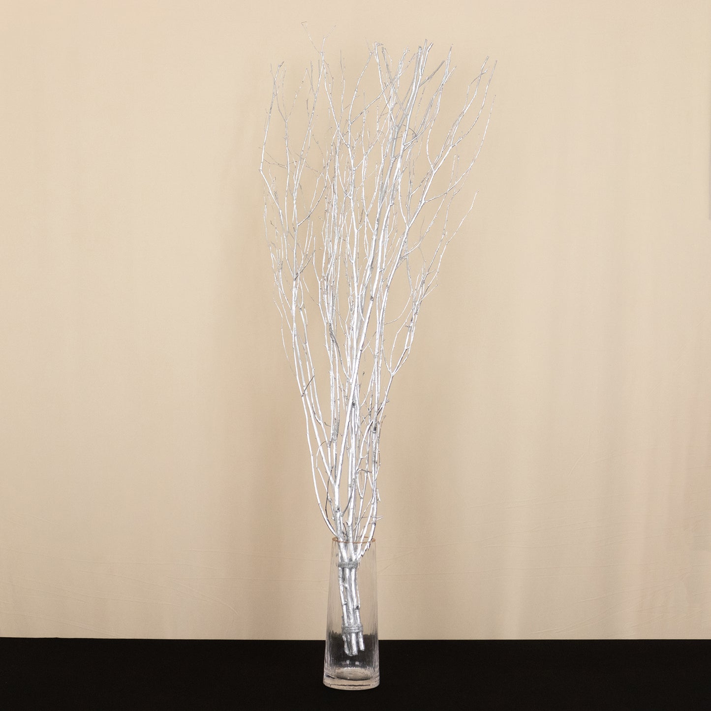 6 Pack Metallic Silver Extra Long Willow Tree Branches, 46" Natural Dried Birch Twigs Sticks Vase Fillers