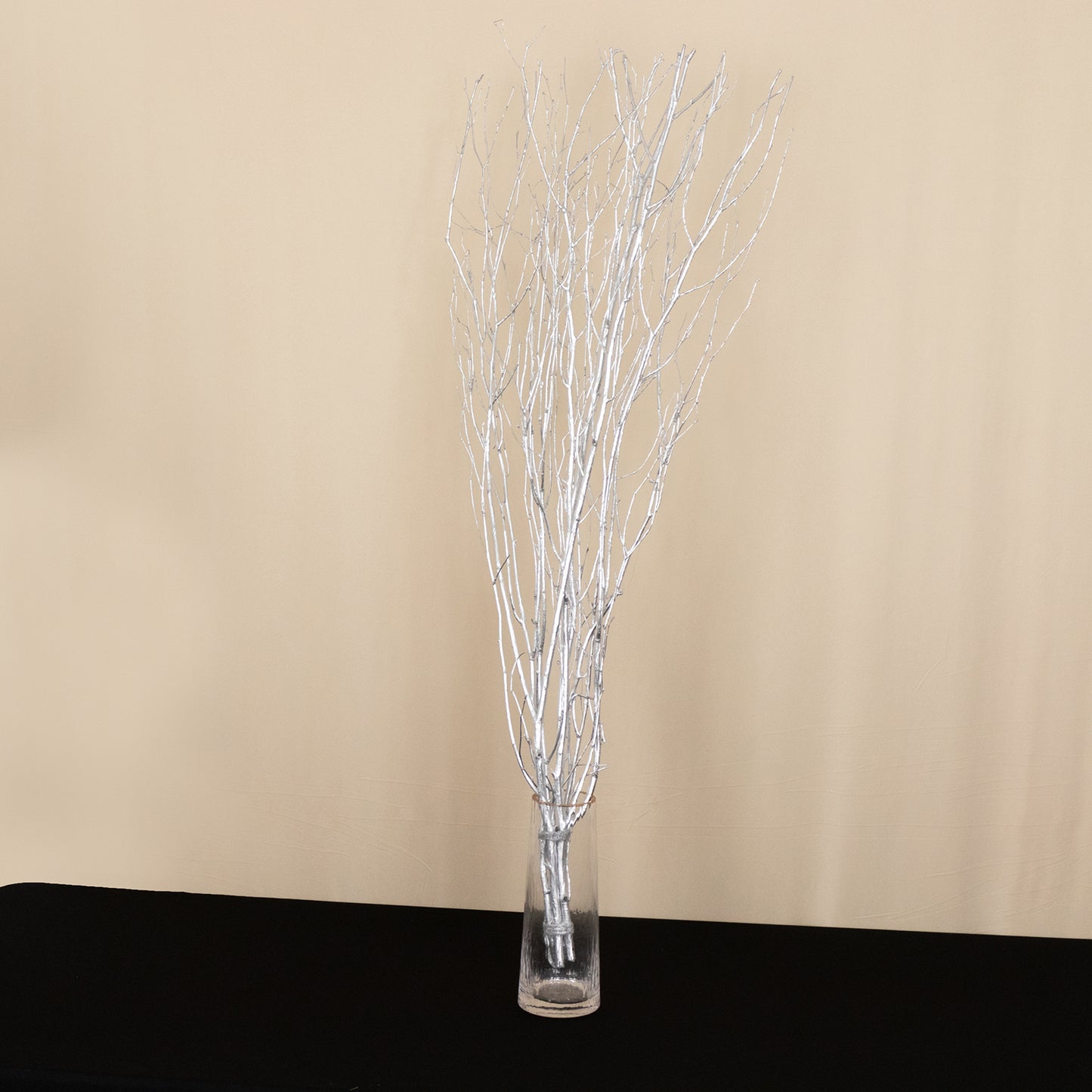 6 Pack Metallic Silver Extra Long Willow Tree Branches, 46" Natural Dried Birch Twigs Sticks Vase Fillers