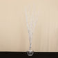 6 Pack Metallic Silver Extra Long Willow Tree Branches, 46" Natural Dried Birch Twigs Sticks Vase Fillers