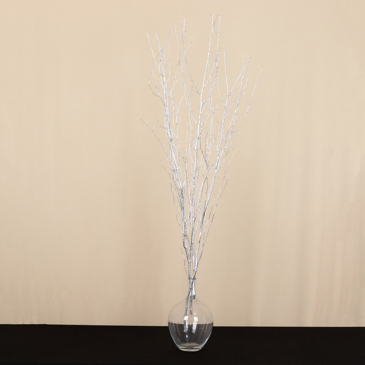 6 Pack Metallic Silver Extra Long Willow Tree Branches, 46" Natural Dried Birch Twigs Sticks Vase Fillers