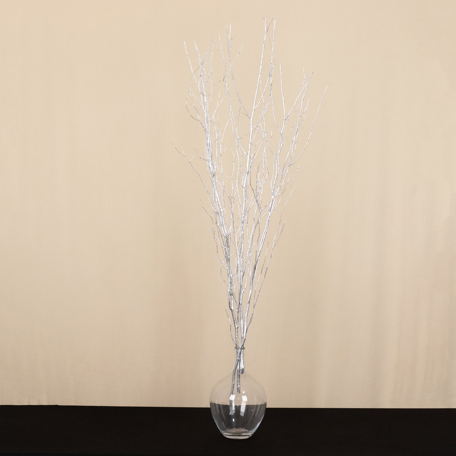 6 Pack Metallic Silver Extra Long Willow Tree Branches, 46" Natural Dried Birch Twigs Sticks Vase Fillers