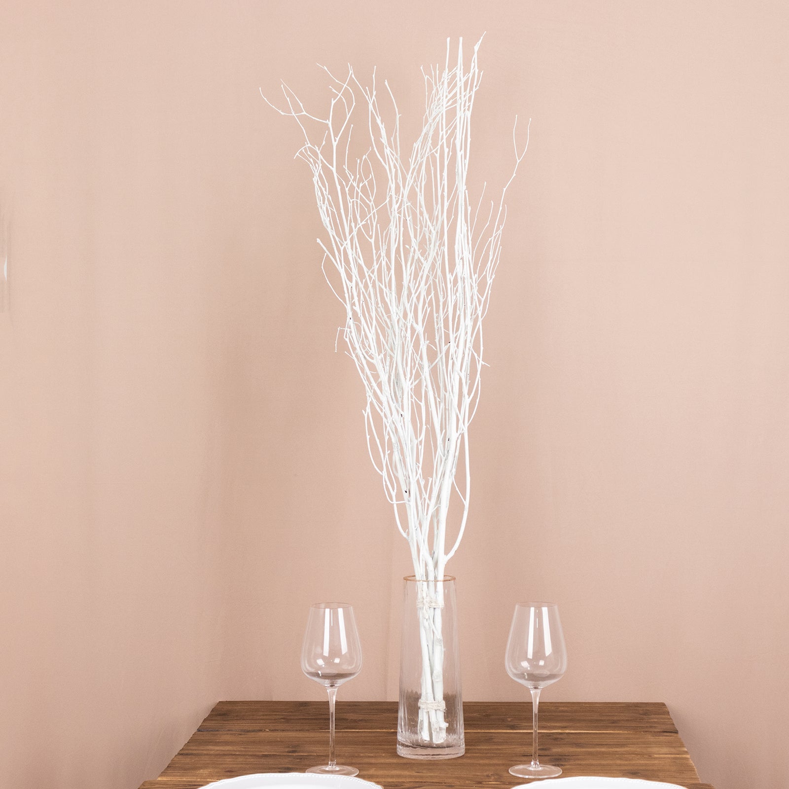 6 Pack White Extra Long Willow Tree Branches, 46" Natural Dried Birch Twigs Sticks Vase Fillers