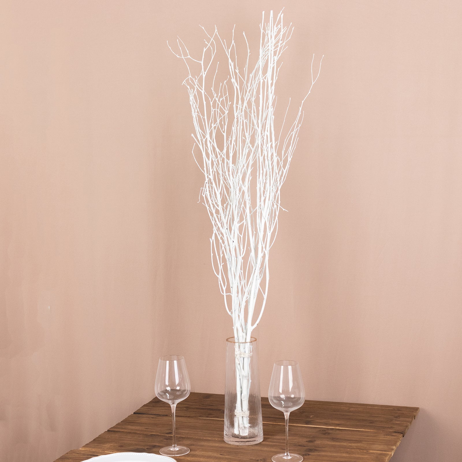 6 Pack White Extra Long Willow Tree Branches, 46" Natural Dried Birch Twigs Sticks Vase Fillers