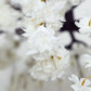 Cherry Blossom Hanging Floral Chandelier 60" White – Artificial Silk Flower Ceiling Canopy with Inte
