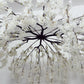 Cherry Blossom Hanging Floral Chandelier 60" White – Artificial Silk Flower Ceiling Canopy with Inte