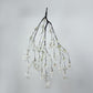 Cherry Blossom Hanging Floral Chandelier 60" White – Artificial Silk Flower Ceiling Canopy with Inte