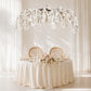 Cherry Blossom Hanging Floral Chandelier 60" White – Artificial Silk Flower Ceiling Canopy with Inte