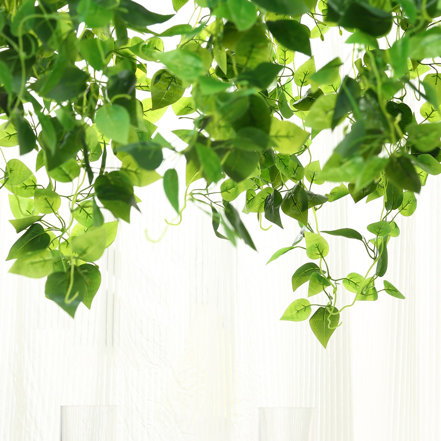46" Green Artificial Eucalyptus Leaf Vines Ceiling Canopy with Draping Ivy Leaves