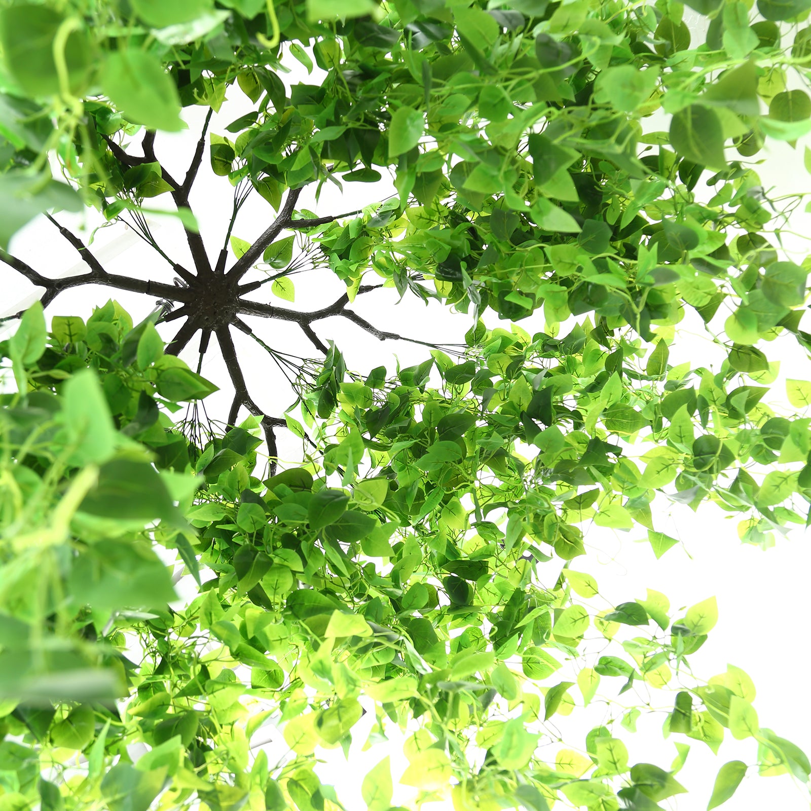 46" Green Artificial Eucalyptus Leaf Vines Hanging Chandelier with Ivy Leaves