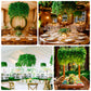 46" Green Eucalyptus Leaf Vines Ceiling Canopy for elegant decor and events.