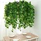 46" Green Eucalyptus Leaf Vines Ceiling Canopy Hanging Chandelier