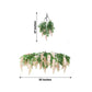 55" Blush Artificial Silk Wisteria Vine Round Hanging Canopy, Draping Garland Flower Chandelier With Interchangeable Branches