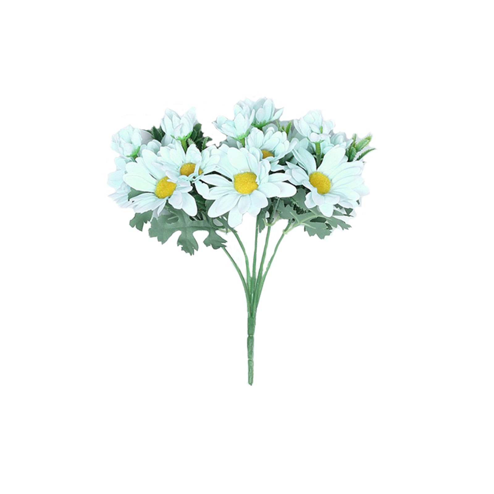 4 Bushes | 11" Baby Blue Artificial Silk Daisy Flower Bouquet Branches