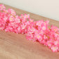 5 Pack Pink Artificial Cherry Blossom Floral Garland, 6ft Silk Flower Hanging Vines