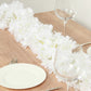 5 Pack White Artificial Cherry Blossom Floral Garland, 6ft Silk Flower Hanging Vines