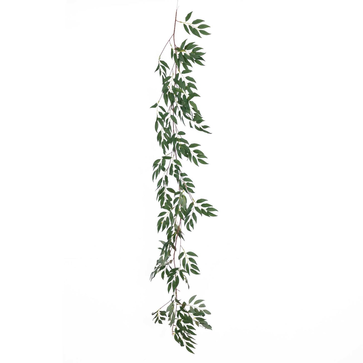 5ft | Green Real Touch Artificial Willow Leaf Garland, Flexible Vine