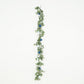 6ft Artificial Eucalyptus Garland with Royal Blue/Light Blue Silk Roses – Faux Greenery Vine