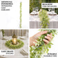 6.5ft green artificial peperomia tetragona leaf garland for table decor.